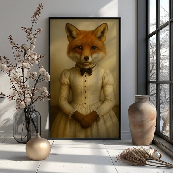 Original Victorian Fox Art Print + Digital Copy - Picture 8 of 10
